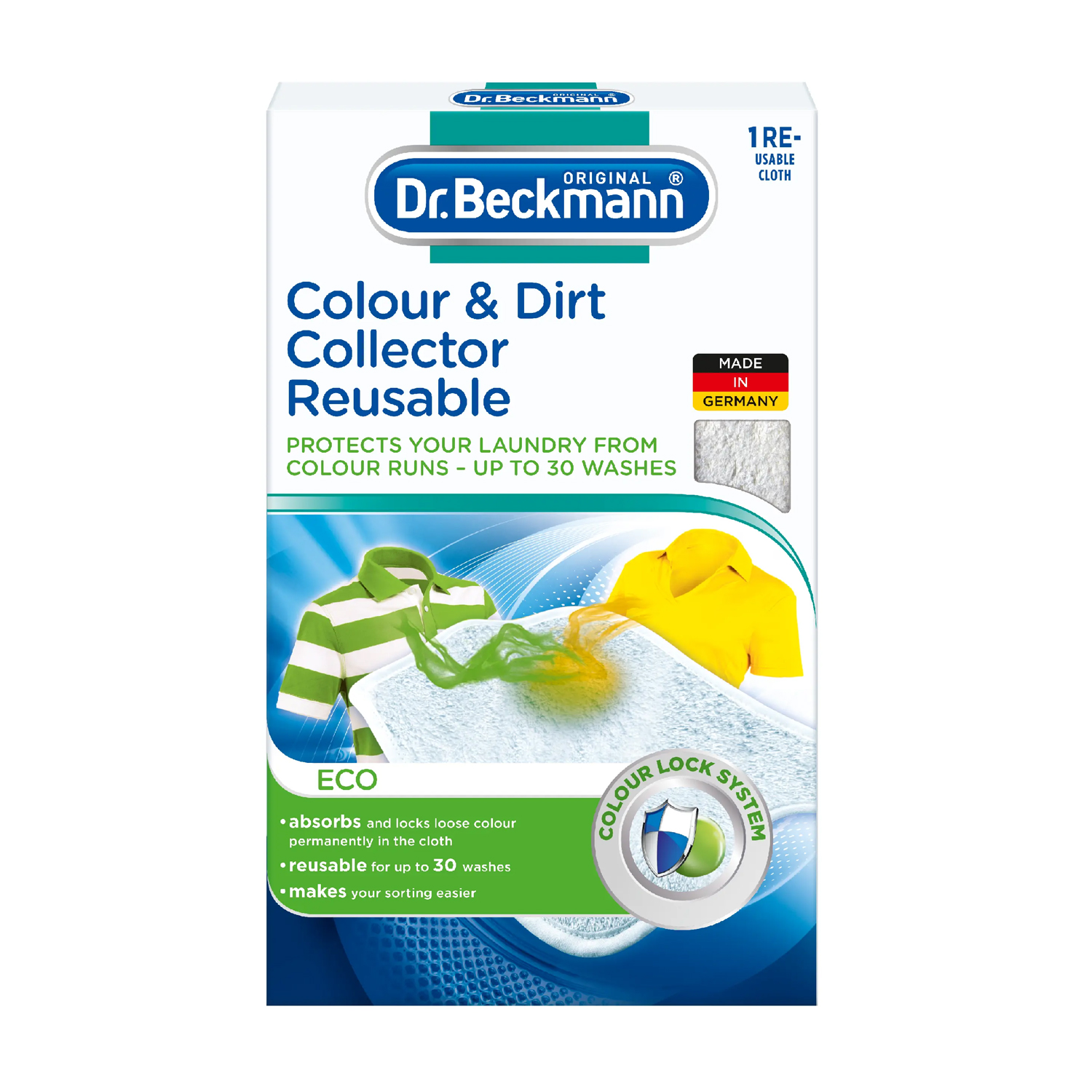 Багаторазова пастка для кольору та бруду Dr. Beckmann 30 циклів прання, 1 шт